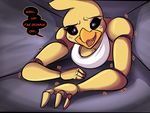 2014 animatronic avian bird breasts chicken cleavage clothed clothing english_text female five_nights_at_freddy&#039;s five_nights_at_freddy&#039;s_2 jaeh machine mechanical robot smile solo text toy_chica_(fnaf) 