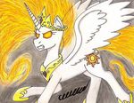  angry equine female feral fire friendship_is_magic mammal my_little_pony princess_celestia_(mlp) solo the1king 