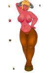  abs baron_of_hell big_breasts bigger_version_at_the_source blue_eyes breasts demon doom female hooves horn kleinvoimond looking_at_viewer muscles muscular_female pose red_skin solo thick_thighs wide_hips 