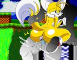  anthro anus big_butt breasts butt canine condom crossgender duo faceless_male female fox fur male mammal miles_prower nobody147 penetration penis pussy pussy_juice sega sex sonic_(series) straight tail_grab vaginal vaginal_penetration yellow_fur 
