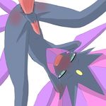  anal anal_penetration anus balls blush butt disembodied_penis duo eddie_slatefeather erection fan_character fur gay girly ketzio11 male nintendo nude open_mouth penetration penis plain_background pok&eacute;mon sex solo_focus video_games weavile 