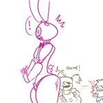  ! animatronic anthro bonnie_(fnaf) bow_tie butt english_text female five_nights_at_freddy&#039;s human jiggle lagomorph machine male mammal mechanical open_mouth rabbit robot rolling_thunder text young 