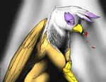  avian backlash91 beak crying female feral flower friendship_is_magic fur gilda_(mlp) gryphon my_little_pony plant rejection rose solo story tears white_fur wings 
