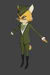  3d animated canine cel_shading eyewear female fox glasses lt._fox_vixen mammal military_uniform north_korea retrotails solo squirrel_and_hedgehog 