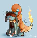  anal anal_penetration blue_eyes blush charmander claws cum cum_while_penetrated cute digital_media_(artwork) duo eyes_closed from_behind gay male nintendo open_mouth orgasm penetration penis pok&eacute;mon redimplight riolu sex toe_claws video_games 
