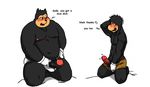  anthro balls blush canine cat clothing disney dog duo erection feline gay male mammal max_goof mazemore overweight penis pj underwear 