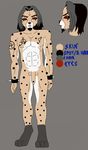  anthro balls black_hair black_sclera cheetah dark demon feline grey_hair hair hybrid kadeathnas male mammal nude penis red_eyes slit_pupils spots 