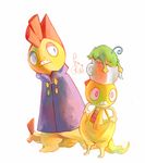  amphibian anthro cloak cosplay crossover duo frog male nintendo osreido over_the_garden_wall overalls parody pok&eacute;mon politoed scrafty scraggy suspenders teapot video_games 