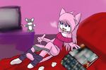  aeris_(vg_cats) cam cat clothing feline female kamperkiller_(artist) mammal masturbation panties panties_down pants pants_down plushie pussy pussy_juice pussy_juice_string solo underwear vg_cats voyeur webbing wet 