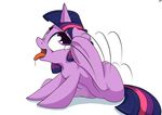  2014 chuckybb cute drooling equine female feral friendship_is_magic horn mammal mistydash my_little_pony saliva scratching smile solo twilight_sparkle_(mlp) unicorn 