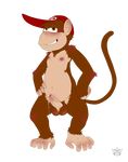  balls diddy_kong erection furfit hat male mammal monkey penis primate solo uncut 