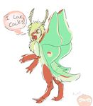  antennae arthropod fur insect luna_moth male min&#039;theron moth multi_limb multiple_arms paws_and_solaris solo wings yellow_eyes 