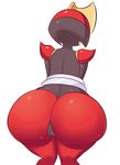 2014 anthro big_butt bisharp butt female humanoid jcdr nintendo plain_background pok&eacute;mon pussy rear_view solo video_games white_background wide_hips 