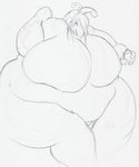 big_breasts breasts eos9 female lanturn monochrome nintendo obese overweight pok&eacute;mon solo video_games 