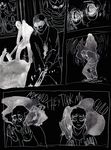  black_and_white comic english_text ghost human male mammal marowak monochrome nintendo pok&eacute;mon qlock spirit text video_games 