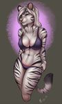  2014 abstract_background anthro big_breasts bikini breasts clothed clothing feline female fur hair mammal melzi navel purple_eyes skimpy solo stripes swimsuit tiger white_fur white_hair 
