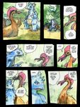  ambiguous_gender comic english_text fearow forest grass nidoqueen nintendo outside pok&eacute;mon qlock text tree video_games 