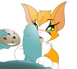  blush cookie cum dust:_an_elysian_tail fellatio fidget green_eyes licking male nimbat open_mouth oral penis plain_background quotefox sex tongue tongue_out video_games white_background 