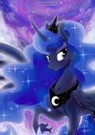  crown equine female feral fetlocks friendship_is_magic horn looking_at_viewer mammal my_little_pony princess_luna_(mlp) sky solo stepandy winged_unicorn wings 
