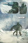  anthro cape comic drawholic english_text eyewear footprints getta goggles graphic_novel male reptile scalie science_fiction snowstorm solo text 