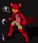  ? anthro canine five_nights_at_freddy&#039;s fox glowing glowing_eyes hat hook_hand machine male mammal mechanical munks party_hat red_body robot shadow teeth yellow_eyes 