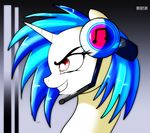  2014 blue_hair equine female feral friendship_is_magic hair headset horn mammal my_little_pony red_eyes skyline19 solo unicorn vinyl_scratch_(mlp) 