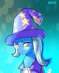  2014 equine female feral friendship_is_magic horse looking_at_viewer mammal my_little_pony skyline19 smile solo trixie_(mlp) 