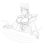  2014 anthro anthrofied areola breasts cleavage clothed clothing digital_drawing_(artwork) earth_pony equine female friendship_is_magic horse jrvanesbroek league_of_legends lipstick looking_at_viewer mammal my_little_pony octavia_(mlp) pony sketch solo sona video_games 