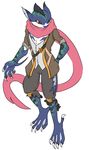  beelzemon_(artist) claws clothing colored greninja luce_the_greninja male nintendo pok&eacute;mon solo video_games 