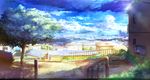 cityscape cloud day highres no_humans original plant scenery sky tree yatsude 