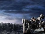  armored_core armored_core_last_raven building buildings from_software gun lowres mecha wallpaper weapon 