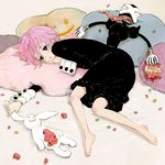  androgynous barefoot candy crona_(soul_eater) feet food pillow ragnarok_(demon_sword) soul_eater yuuko_(nora0x0) 