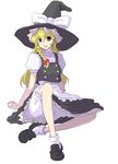  bad_id bad_pixiv_id blonde_hair bloomers braid hat kirisame_marisa long_hair ofuman solo touhou underwear witch_hat yellow_eyes 