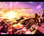  ayakashi_(monkeypanch) bad_id bad_pixiv_id letterboxed shameimaru_aya solo sunset touhou 