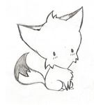  ambiguous_gender black_eyes blush canine cute feline feral fox greyscale mammal monochrome pencil_(artwork) sitting sobreinsart solo traditional_media_(artwork) 