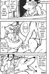  anthro big_breasts blush breasts canine comic english_text female fox fur human kemono mammal mayoineko monochrome nipples nude open_mouth penetration penis pussy pussy_juice sex text tongue tongue_out vaginal vaginal_penetration 