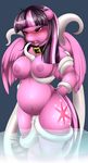  2014 anthro anthrofied areola blush breasts camychan collar cutie_mark equine female friendship_is_magic fur hair horn inflation long_hair mammal my_little_pony nipples nude one_eye_closed partially_submerged penetration plain_background purple_fur pussy restrained saliva solo tentacles twilight_sparkle_(mlp) water winged_unicorn wings 
