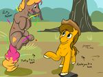  cutie_mark duo equine fan_character freckles hair hat horse male mammal mr.smile my_little_pony open_mouth outside pony 