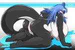  all_fours anthro anus big_breasts blue_hair blush breasts cetacean charme chubby female fish hair huge_breasts long_hair looking_at_viewer mammal marine nude orange_eyes orca pussy solo uncensored whale ymbk 