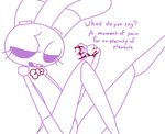  animated animatronic anthro blinking blood bonnie_(fnaf) dialogue english_text female five_nights_at_freddy&#039;s lagomorph machine mammal mechanical offering rabbit robot solo text the_weaver 