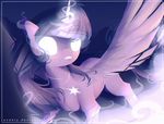  2014 equine evehly female feral friendship_is_magic glowing glowing_eyes hair horn long_hair mammal my_little_pony purple_body solo twilight_sparkle_(mlp) white_eyes winged_unicorn wings 