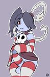  aintsmart arm_warmers balls clothing cock_warmer dickgirl intersex legwear male not_furry penis red_eyes skullgirls squigly stockings undead wide_hips zombie 