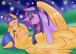  dragonfoxgirl_(artist) equine father female feral flash_sentry_(mlp) friendship_is_magic horn horse male mammal mother my_little_pony parent pony twilight_sparkle_(mlp) winged_unicorn wings 