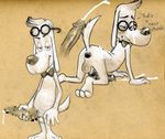  anthro beagle canine disembodied_penis dog dreamworks duo eyewear gay glasses interspecies kneeling male mammal mr._peabody mr._peabody_and_sherman penis solo_focus tush 
