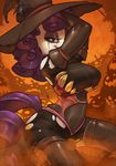  anthro atryl big_breasts blue_eyes breasts butt clothed clothing digital_media_(artwork) equine female friendship_is_magic gloves halloween hat holidays horse jack_o&#039;_lantern looking_at_viewer magic_user mammal my_little_pony pony pumpkin rarity_(mlp) skull smile solo tight_clothing torn_clothing witch witch_hat 