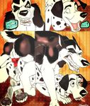  101_dalmatians all_fours anal anal_penetration animal_genitalia anus balls canine canine_penis comic cum cum_in_ass cum_inside disney dog doggystyle duo eyes_closed from_behind gasp gay holidaypup knot male mammal penetration penis pongo raised_tail sex sheetah steel surprise text tongue tongue_out 