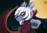  ambiguous_gender anthro chibi claws clothed clothing cute dragon facing_viewer hair halloween holidays looking_at_viewer luxuria open_mouth smile solo vampire white_hair 
