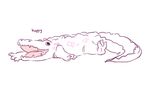  alligator ambiguous_gender cute plain_background reptile scalie smallcub smile solo white_background 