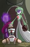  34qucker breasts diaper dress duo enema female gardevoir green_hair hair humanoid mammal nintendo pok&eacute;mon red_eyes video_games 