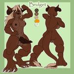  balls barbs behemoth breasts bridget_steelclaw claws dickgirl final_fantasy flexing fur horn intersex knot looking_at_viewer model_sheet muscles muscular_intersex nipples penis potionmastercernun simple_background solo tail_tuft tuft video_games 